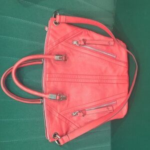 B Makowsky Red Leather Bag- NWT